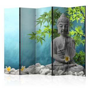 Paraván Meditating Buddha Dekorhome 225x172 cm (5-dielny)