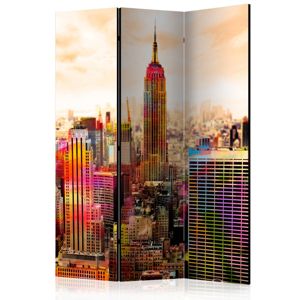 Paraván Colors of New York City III Dekorhome 135x172 cm (3-dielny)