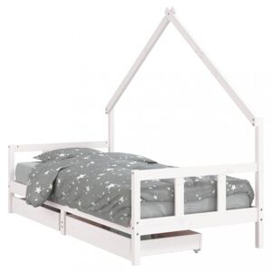 Detská domčeková posteľ so šuplíkmi Dekorhome 90 x 200 cm