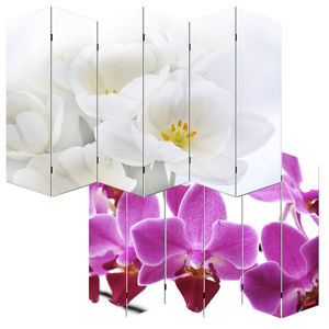 Dizajnový paravan WH orchidej 240x180 cm (6-dielny)