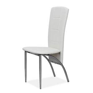 Jedálenská stolička FINA biela / chróm Tempo Kondela