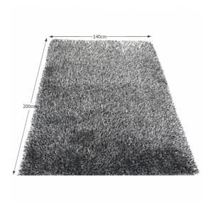 Shaggy koberec VILAN bielo čierny Tempo Kondela 140x200 cm