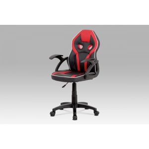 Detská kancelárská stolička KA-N664 RED čierná / červená Autronic