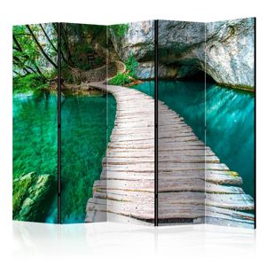 Paraván Emerald Lake Dekorhome 225x172 cm (5-dielny)