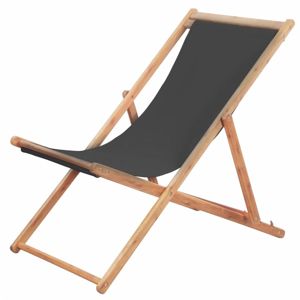Skladacia plážová stolička látková Sivá