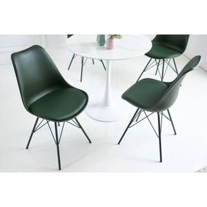 Jedálenská stolička 4 ks IKAROS Dekorhome Tmavo zelená