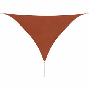 Plachta proti slnku oxfordská látka trojuholník 5 x 5 x 5 m Tehlová