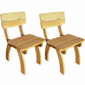 Záhradné stoličky 2 ks borovicové drevo