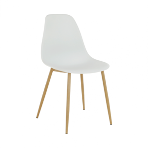 Jedálenská stolička SINTIA plast / kov Tempo Kondela Prírodná / bílá