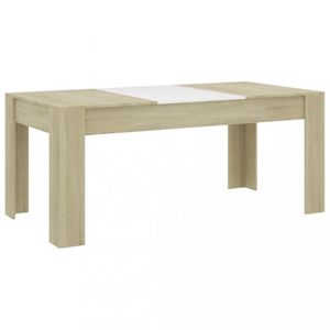 Jedálenský stôl 180x90 cm Dekorhome Biela / dub sonoma