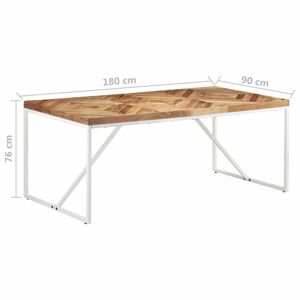 Jedálenský stôl hnedá / biela Dekorhome 180x90x76 cm