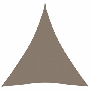 Tieniaca plachta trojuholníková 5 x 5 x 5 m oxfordská látka Dekorhome Sivohnedá taupe