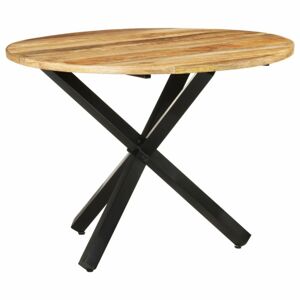 Jedálenský stôl 100 cm masívne drevo / oceľ Dekorhome