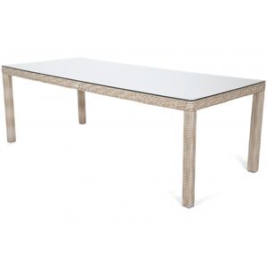 Záhradný stôl 180 cm polyratan / sklo