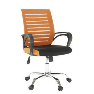 Kancelárska stolička LIZBON NEW oranžová / čierna Tempo Kondela