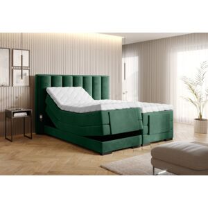 Elektrická polohovacia boxspringová posteľ VERONA Eltap Lukso 35 - tmavo zelená