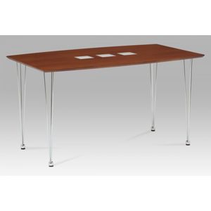 Jídelní stůl 135x80 cm, chrom / dýha ořech (WD-5837-2) WD-5909 BR Autronic