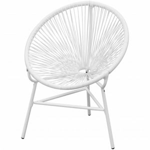 Záhradná stolička polyratanový biela