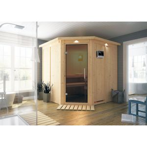 Interiérová fínska sauna 196 x 196 cm Dekorhome