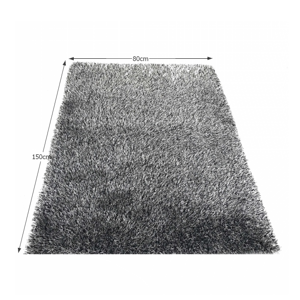 Shaggy koberec VILAN bielo čierny Tempo Kondela 80x150 cm