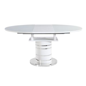 Jedálenský stôl rozkladací 120/160 ZAMON biela lesk Tempo Kondela