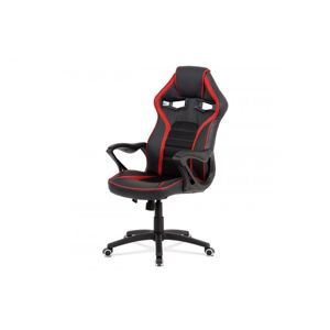 Kancelárska stolička KA-G406 ekokoža / látka / plast AUTRONIC Červená