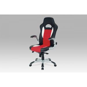 Kancelárska stolička KA-E240B ekokoža / plast Autronic Červená