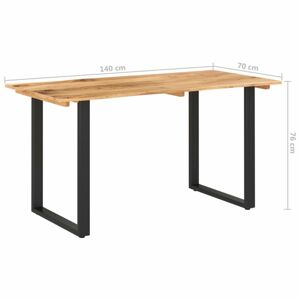 Jedálenský stôl akácie / čierna Dekorhome 140x70x76 cm