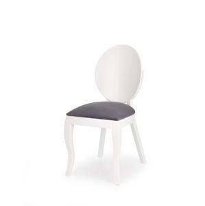 Jedálenská stolička VERDI biela/sivá Halmar