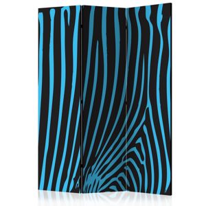 Paraván Zebra pattern (turquoise) Dekorhome 135x172 cm (3-dielny)