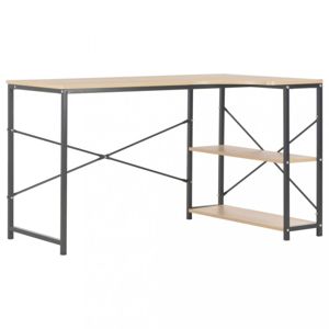 Rohový písací stôl 120x72 cm Dekorhome Čierna / dub