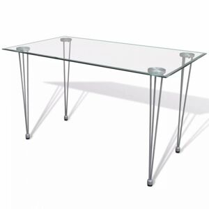 Jedálenský stôl kov / sklo Dekorhome
