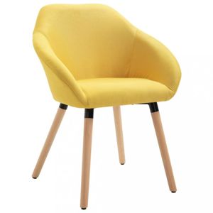 Jedálenská stolička látka / drevo Dekorhome Žltá