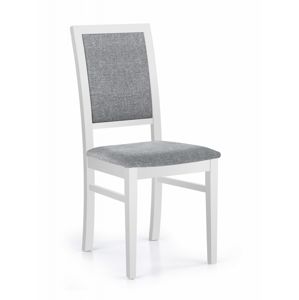Jedálenská stolička SYLWEK 1 biela / sivá HALMAR