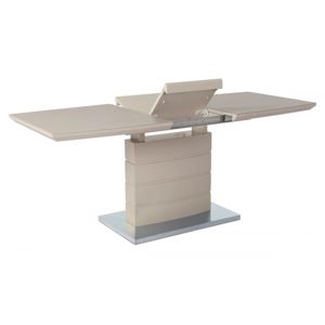 Rozkladací jedálenský stôl HT-440 CAP cappuccino lesk / nerez Autronic
