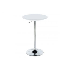 Barový stôl AUB-4010 plast / chróm Autronic Biela