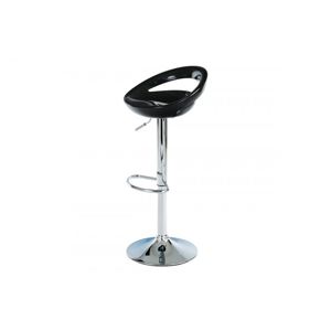 Barová stolička AUB-404 plast / chróm Autronic Čierna