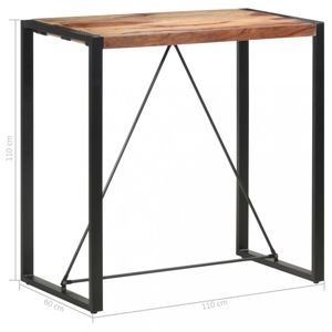Barový stôl hnedá / čierna Dekorhome 110x60x110 cm