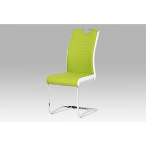 Jedálenská stolička DCL-406 ekokoža / chróm Autronic Limetková