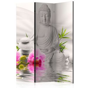 Paraván Buddha and Orchids Dekorhome 135x172 cm (3-dielny)