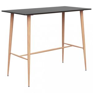 Barový stôl MDF / kov Dekorhome Čierna