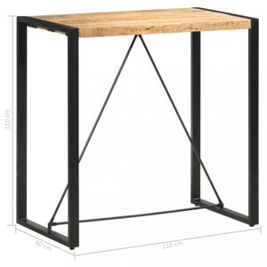Barový stôl hnedá / čierna Dekorhome 110x60x110 cm