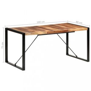 Jedálenský stôl masívne drevo / kov Dekorhome 160x80x75 cm