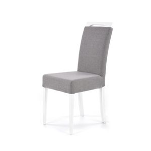 Jedálenská stolička CLARION biela / sivá Halmar