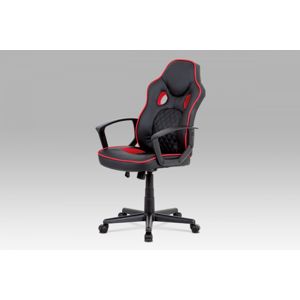Detská kancelárská stolička KA-N660 RED čierná / červená Autronic