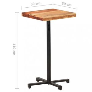 Barový stôl hnedá / čierna Dekorhome 50x50x110 cm