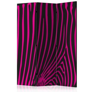 Paraván Zebra pattern (violet) Dekorhome 135x172 cm (3-dielny)