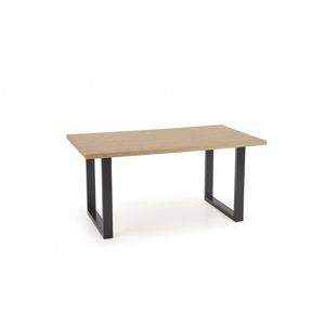 Jedálenský stôl RADUS dyha dub / čierna Halmar 160x90 cm