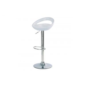 Barová stolička AUB-404 plast / chróm Autronic Biela