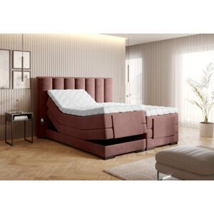 Elektrická polohovacia boxspringová posteľ VERONA Eltap Lukso 24 - ružová